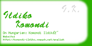 ildiko komondi business card